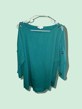RIO & RIAN Teal Knit Top